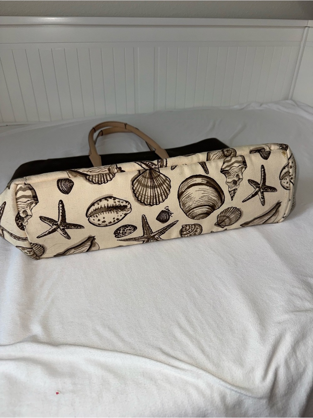 Coach Resort Seashell Print Canvas Tote Bag - Picture 4 of 9